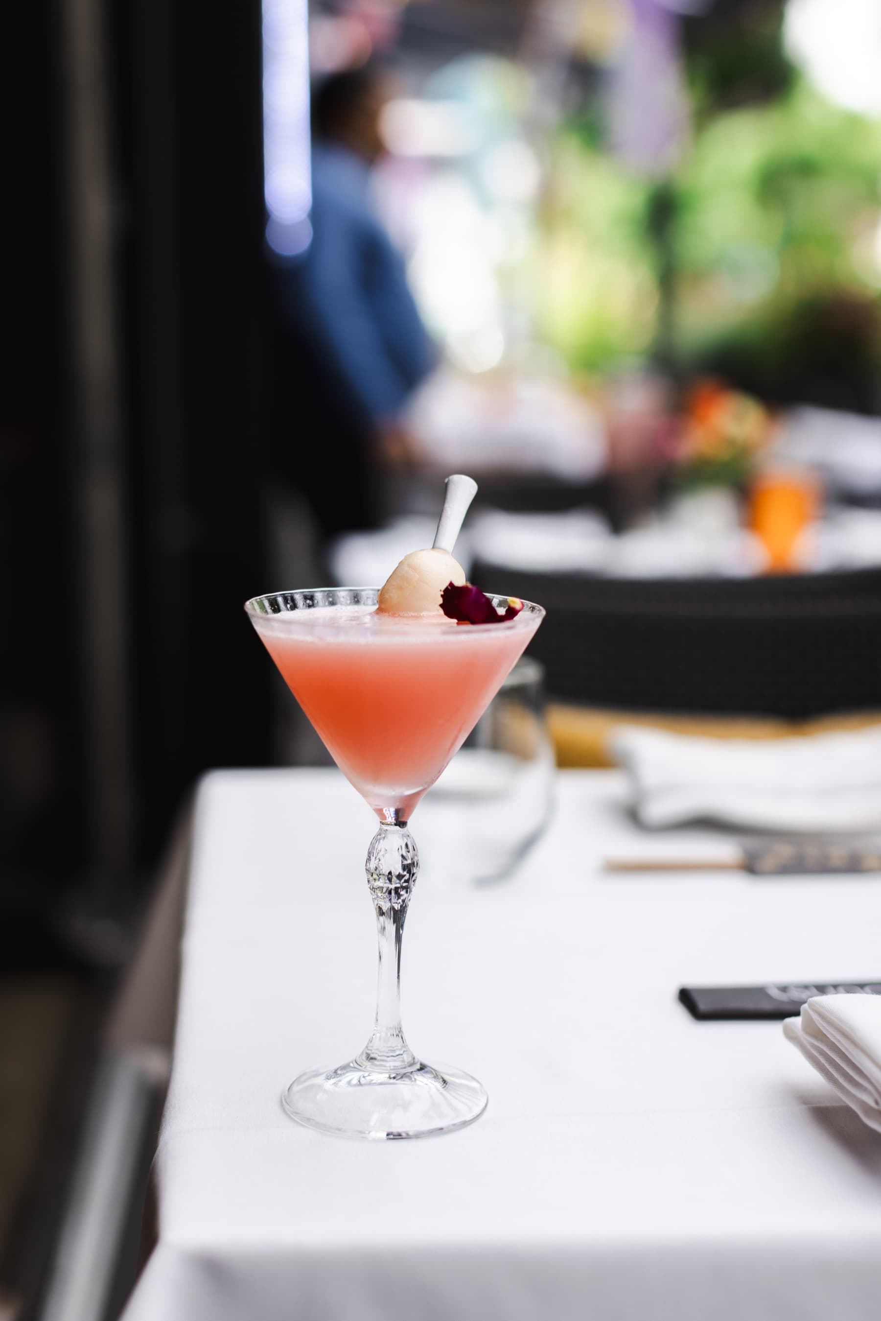 Lychee Rose Martini at the Tsunami Clapham bar